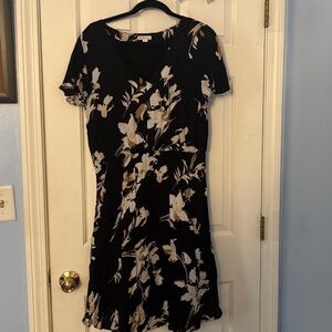 Merona Black Floral Dress